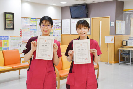 日本臨床栄養代謝学会のNST専門療法士として2名が認定されました